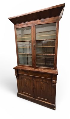 Lot 84 - A Victorian mahogany bookcase, with pair of...