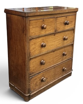 Lot 82 - A Victorian mahogany chest of two short over...