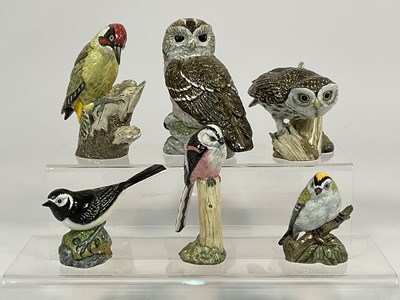 Lot 275 - MACK; six bone china models of various birds,...