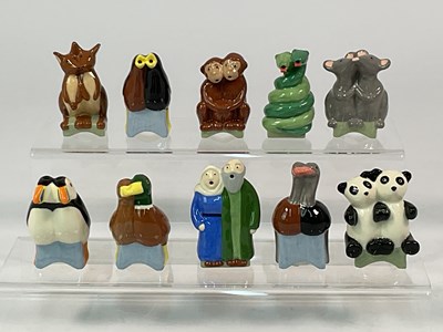 Lot 272 - RACHEL BASS; ten ceramic pie funnels from the...