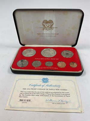 Lot 402 - FRANKLIN MINT; a Papua New Guinea 1976 proof...