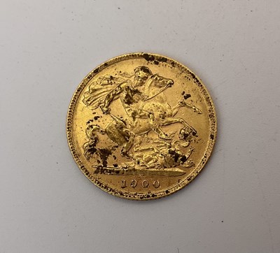 Lot 397 - A Victoria half sovereign, 1900, old head.