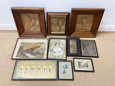 Lot 402 - A quantity of religious pictures and prints,...