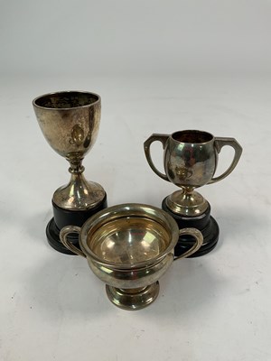 Lot 452 - T. S; a George V hallmarked silver trophy cup,...