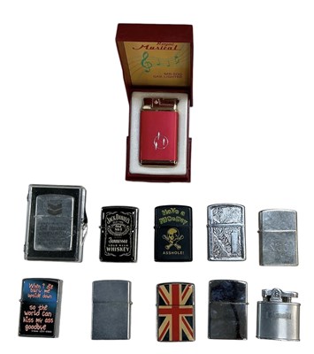 Lot 312 - Ten assorted novelty and other lighters,...