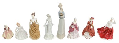 Lot 486 - ROYAL DOULTON; five assorted porcelain figures...