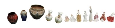 Lot 763 - ROYAL DOULTON; five assorted porcelain figures...