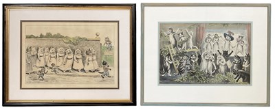 Lot 263 - AFTER LOUIS WAIN; a 19th century plate...