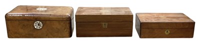 Lot 329 - A late Victorian burr walnut mother of pearl...
