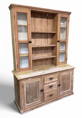 Lot 52 - A late 19th/early 20th century pine kitchen...