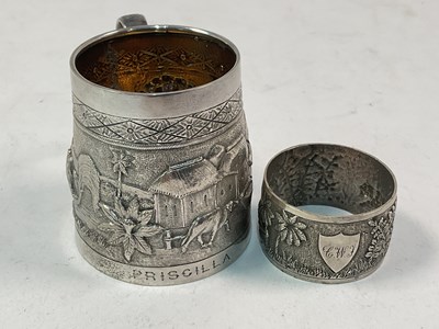 Lot 460 - DASS & DUTT; an Indian white metal small cup...