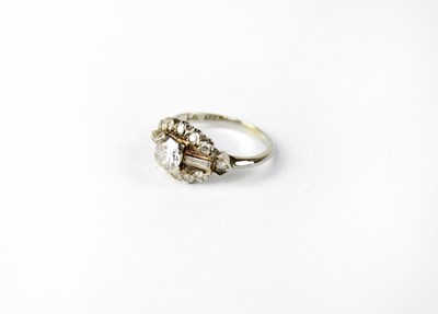 Lot 938 - An 18ct white gold and platinum ladies' dress...