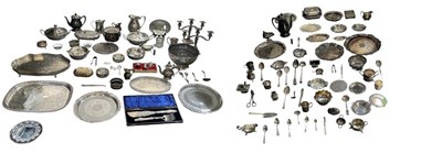 Lot 1104 - A large quantity of assorted silver plated...