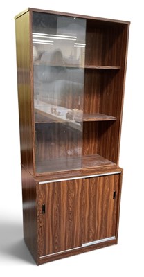 Lot 55 - A mid century rosewood display cabinet, with a...