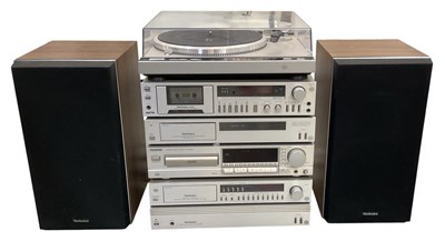 Lot 395 - TECHNICS; a hi-fi system including Technics...