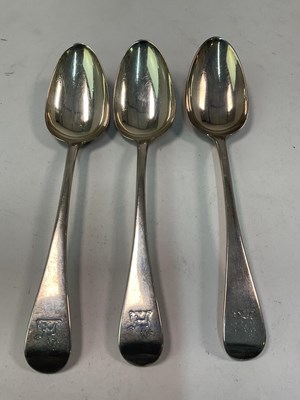 Lot 456 - WILLIAM CATTELL; three George III hallmarked...