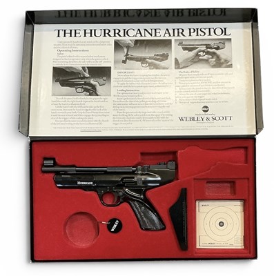Lot 364 - WEBLEY & SCOTT; a boxed .22 (5.6mm) 'Hurricane'...
