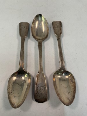 Lot 490 - JOHN HARMAN; three William IV hallmarked...
