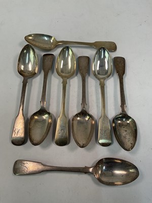 Lot 453 - JOHN HARMAN; a set of six William IV silver...