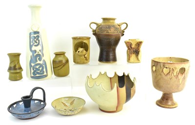 Lot 176 - Ten items of various studio pottery, including...