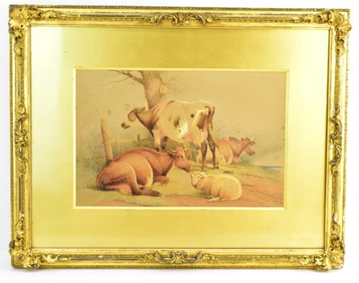 Lot 360 - THOMAS SIDNEY COOPER (1803-1902); oil on paper,...
