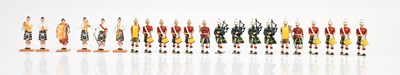 Lot 2142 - A collection of lead soldiers and bandsmen,...