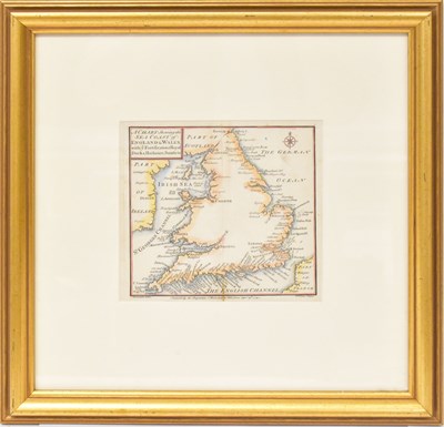 Lot 411 - An 18th century coloured map, 'The English...