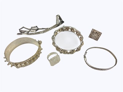 Lot 993 - A collection of Indian silver jewellery,...