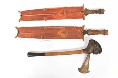 Lot 210 - Two Democratic Republic of Congo swords with...