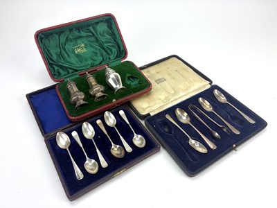 Lot 823 - JAMES DEAKIN & SONS; a cased set of George V...