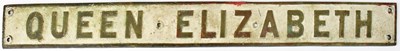 Lot 527 - A cast metal nameplate from a lifeboat from...