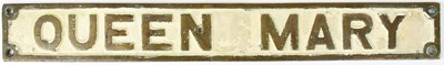 Lot 528 - A cast metal nameplate from a lifeboat from...