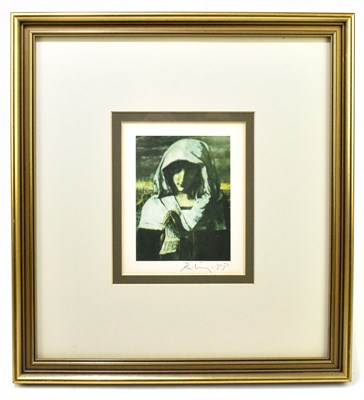 Lot 1382 - HAROLD FRANCIS RILEY BL.D. Litt FRCS (HON) DFA ATC (born 1943); pencil signed print, The Virgin Mary