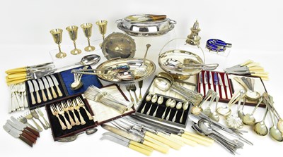Lot 1112 - A large quantity of silver plate including...