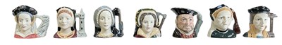 Lot 498 - ROYAL DOULTON; a set of seven small character...