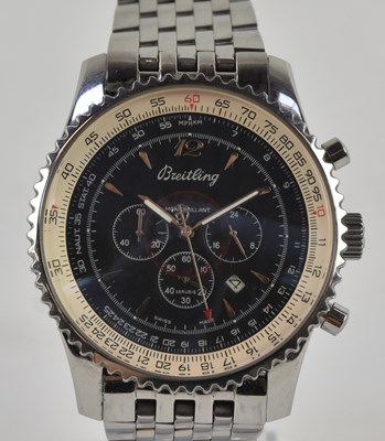 Lot 1534 - BREITLING; a vintage gentleman’s stainless...