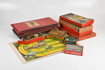 Lot 2154 - A collection of vintage games and game boards,...