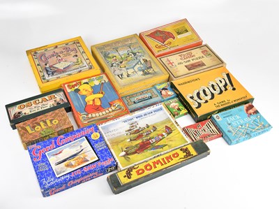 Lot 2156 - A collection of vintage board games, card...