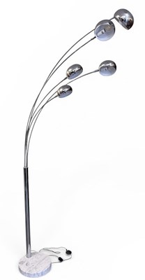 Lot 118 - A modern contemporary white marble and chrome '...