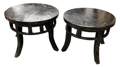 Lot 58 - A pair of modern contemporary circular...
