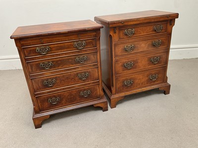 Lot 1093 - A pair of reproduction walnut bachelors’...
