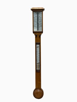 Lot 2207 - W WARMINGHAM OPTICIAN; a Victorian golden oak...