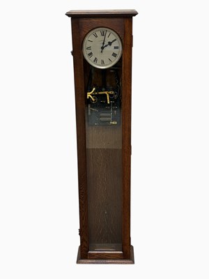 Lot 1348 - SYNCHRONOME; an oak cased electric wall clock,...