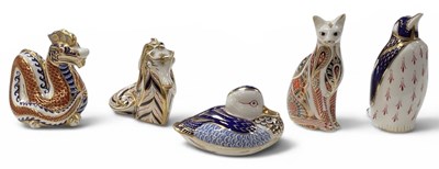 Lot 487 - ROYAL CROWN DERBY; five assorted porcelain...