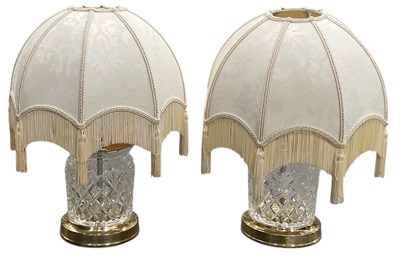 Lot 127 - A pair of 1970s/80s cut crystal glass gilt...
