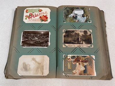 Lot 358 - A vintage album of Edwardian/Georgian...