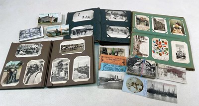 Lot 373 - Three albums of antique foreign postcards,...