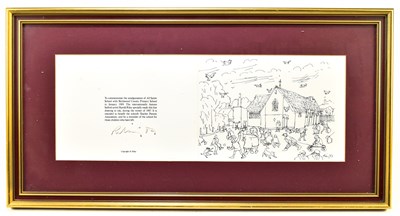 Lot 1385 - HAROLD FRANCIS RILEY BL.D. Litt FRCS (HON) DFA ATC (born 1943); ink signed school card