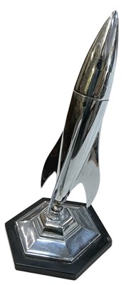 Lot 334 - A mid century patented chrome table lighter...