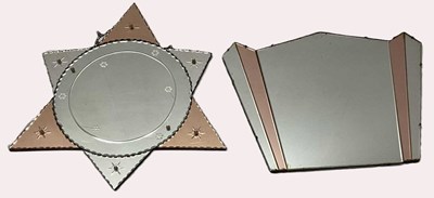 Lot 670 - Two mid century Art Deco mirrors, both having...